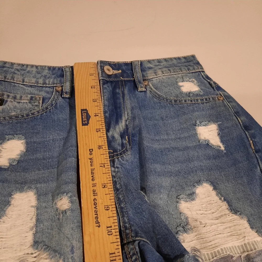 KanCan‎ Shorts Womens XS High Rise Denim Jean Cutoffs Distressed Raw Hem Boho